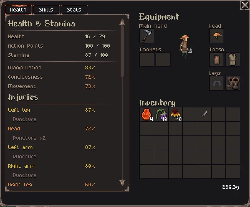 crafting screen