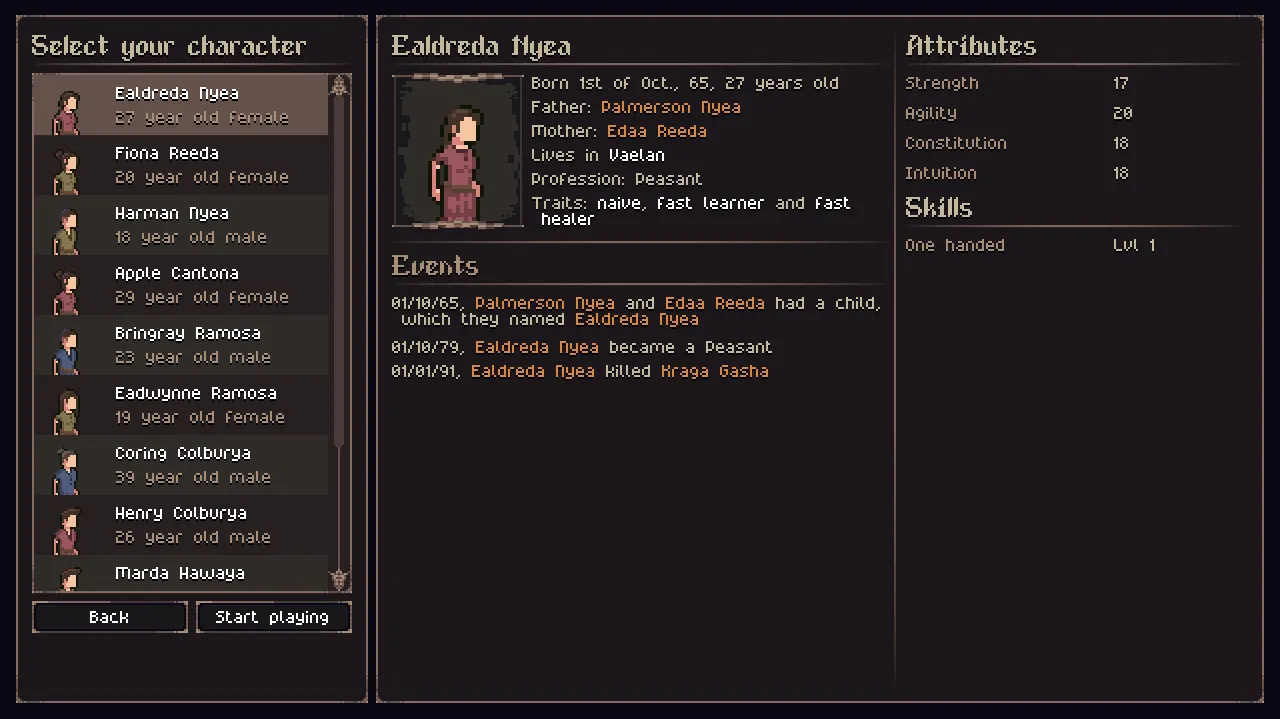 Character Select Screen